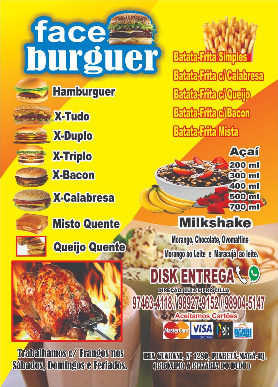 Lanchonete e Açaíteria Faceburguer