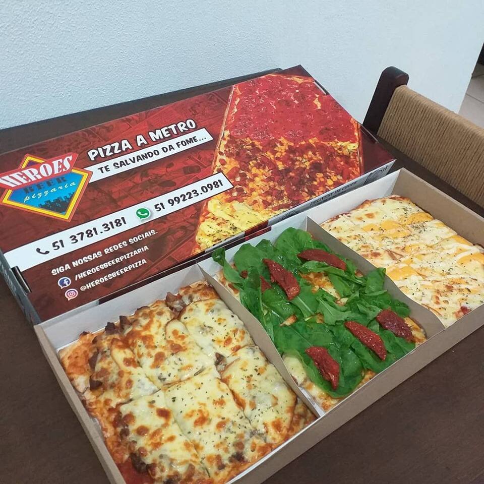 Heroesbeer Pizza a Metro