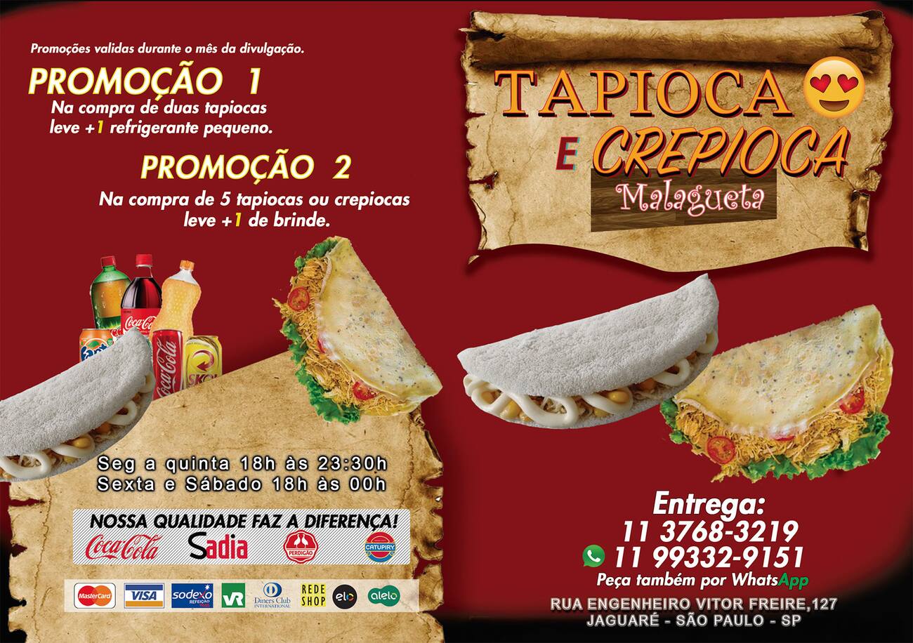 Tapioca e Crepioca Malagueta