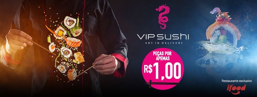 Vip Sushi 1 Peça = R$1 - Lp