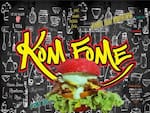 Logotipo Kom Fome Lanches Artesanais e Refeicoes