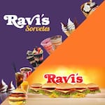 Logotipo Ravis Lanches e Sorvetes