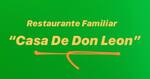 Logotipo Restaurante Familiar "Casa de Don León"