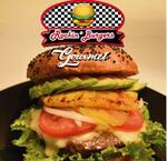 Logotipo Rockin' Burgers Gourmet