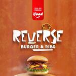 Logotipo Reverse Ribs Hamburgueria
