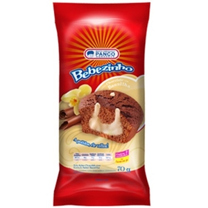 Bolo Panco Bebezinho Chocolate Recheado de Baunilha Embalagem 70g