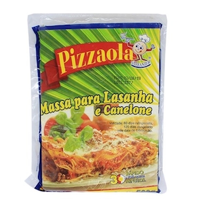 Massas Pizzaola para Lasanha com Ovos Embalagem 500g