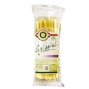 Biscoito Salgado de Alho Gríssíní Florio Embalagem 120g