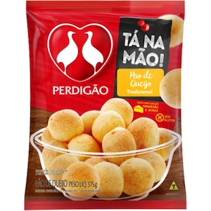Pão de Queijo Congelado Coquetel Perdigão Tá Na Mão! Pacote 375g