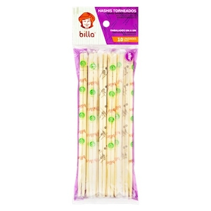 Palito Billa Hashis Torneados 10 Unidades