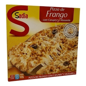 Pizza Congelada Sadia Calabresa + Frango e Catupiry + Mussarela Embalagem 460g