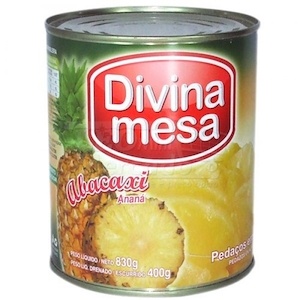 Abacaxi em Calda Divina Mesa Rodelas Embalagem 400g