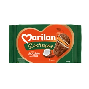 Biscoito Chocolate com Coco Distração Marilan 320g