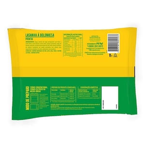 Lasanha Congelada Pif Paf Bolonhesa Embalagem 650g