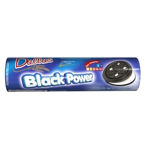 Biscoito Recheado Black Power Dallas Chocolate e Baunilha Embalagem 120g