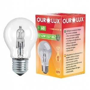 Lâmpada Halogena Ourolux Eco H60 42w 127v Embalagem 1 Unidade