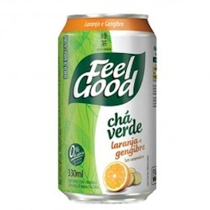 Chá Pronto Verde Laranja e Gengibre Feel Good Lata 330ml