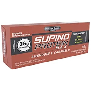 Barra Supino Protein Max Castanha Caramelo Embalagem 92g