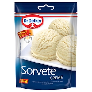 Pó para Sorvete Creme Dr Oetker Embalagem 150g
