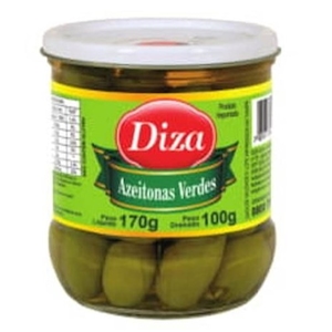Azeitona Verde Diza com Caroço Embalagem 100g