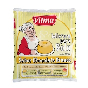 Mistura para Bolo Vilma Chocolate Branco Embalagem 400g