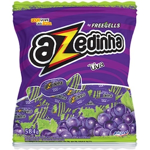 Bala Freegells Azedinha de Uva Embalagem 584g