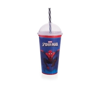 Copo Shake Plasútil Homem Aranha Unidade 500ml