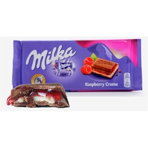 Chocolate Barra Milka com Creme de Framboesa Embalagem 100g