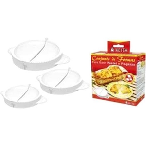 Conjunto de Formas para Pastel e Fogazza Keita Embalagem 3 Peças