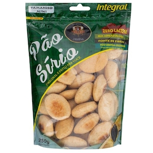 Pão Sírio Mini Integral sem Lactose Kebai 250g
