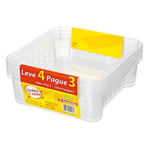 Conjunto de Cesta Plástica Sanremo Unidade 1,6l Leve 4 Pague 3