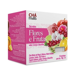 Chá Misto Chá Mais Flores e Frutas Embalagem 15g