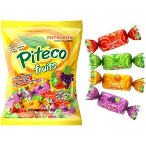Bala Piteco Fruits Pietrobon Embalagem 150g