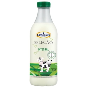 Leite Pasteurizado Seleção Santa Clara Garrafa 1l