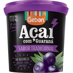 Açaí Congelado Gebon com Guaraná Pote 1,02kg