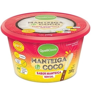 Manteiga de Coco Qualicoco sem Sal Sabor Manteiga 200g