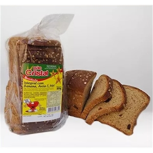 Pão Integral Cristal Banana, Aveia e Mel Embalagem 400g