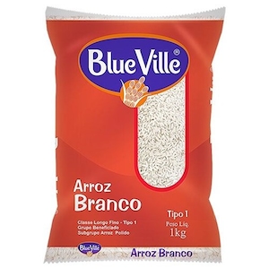 Arroz Branco Saquinho Tipo 1 Blue Ville 1kg