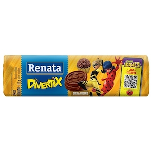 Biscoito Divertix Recheio Brigadeiro Renata 112g