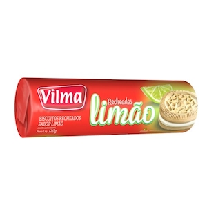 Biscoito Doce Recheado Vilma Limão Embalagem 120g