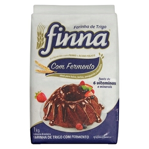 Farinha de Trigo Finna com Fermento Embalagem 1kg