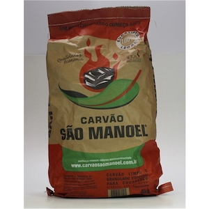 Carvão Vegetal Eucalipto São Manoel Embalagem 4kg