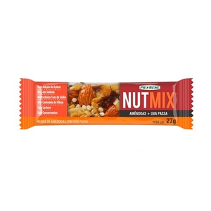 Barra de Cereal Nutmix Amêndoas e Uva Passas Embalagem 27g