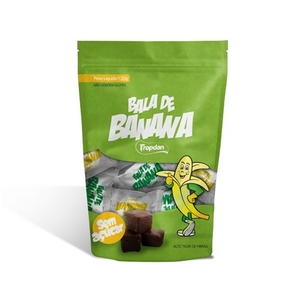 Bala de Banana Tropdan sem Açúcar Embalagem 120g