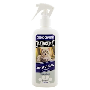 Desodorante para Gatos Matacura Anti Pulgas Embalagem 200ml