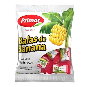 Bala Primor Banana Embalagem 150g