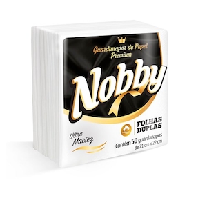 Guardanapo Nobby Folha Dupla 21x22cm Embalagem 50 Un