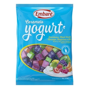 Bala Embare Caramelo Iogurte Sortido Embalagem 660g