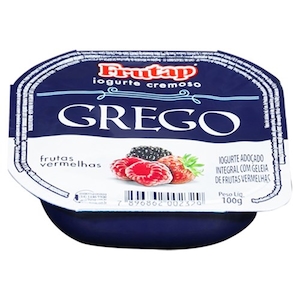 Iogurte Grego Frutap Frutas Vermelhas Embalagem 100g