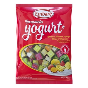 Bala Embare Caramelo Iogurte Sortido Manga Embalagem 660g
